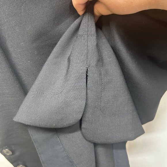 COS Black Long-Sleeve Button Cuff Shift Dress US 6 Polyester/Wool Blend - Picture 9 of 13